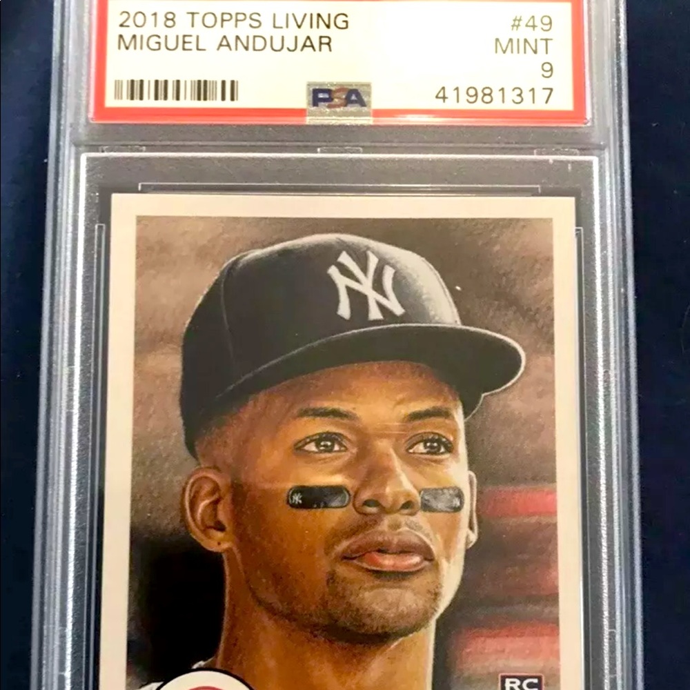 ⚾️⚾️ Topps Living Miguel Andujar PSA 9 #49 Auto  Rookie Card 🔥🔥🔥